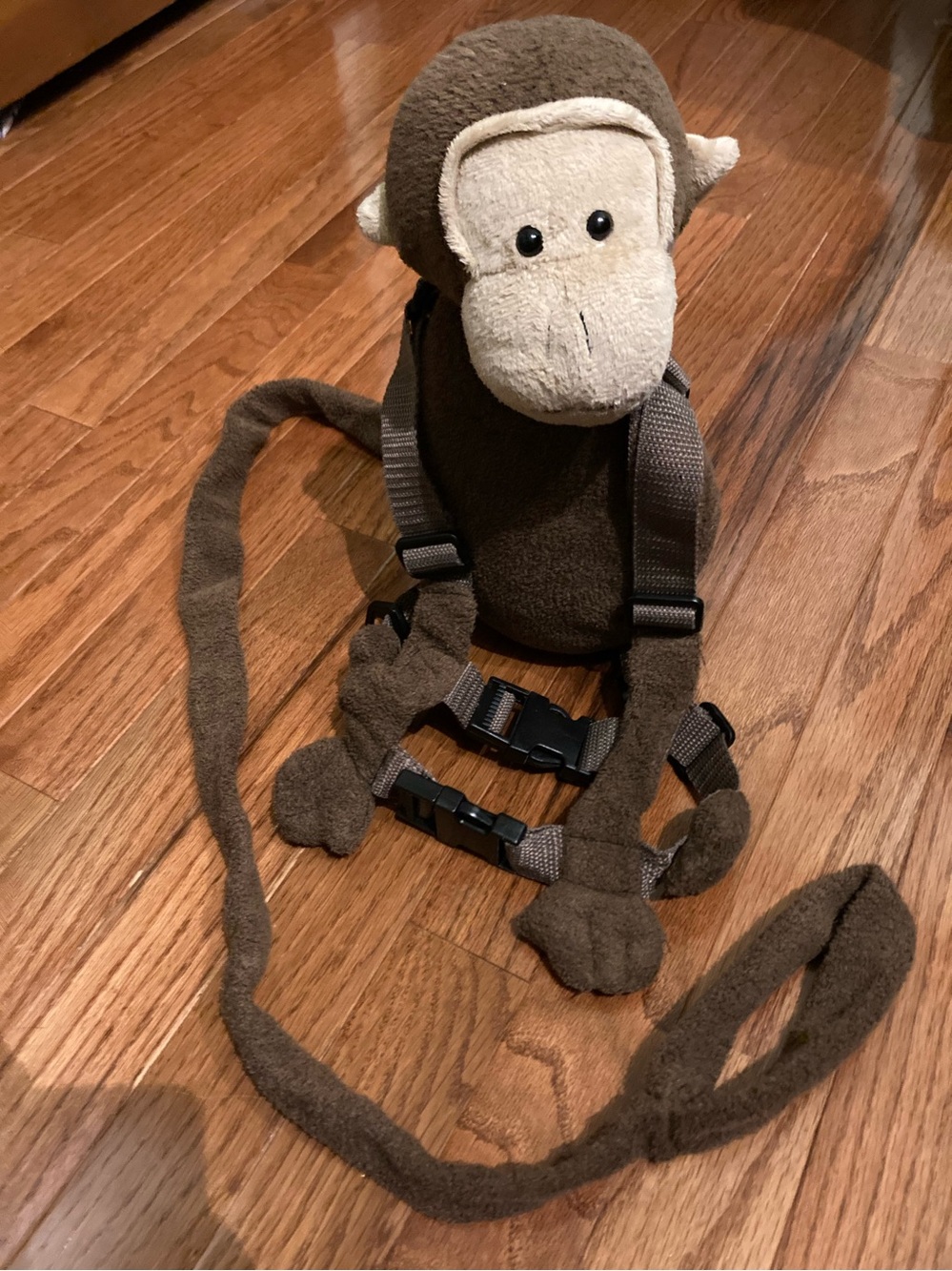 Eddie Bauer 2-1 Safety Harness Buddy Monkey Adjustable Backpack Plush Stuffy